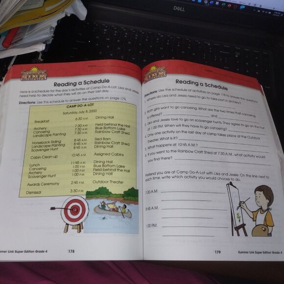 NEW 4TH GRADE WORKBOOK-- SUMMER LINK MATH AND READING--#24 - Picture 3 of 4
